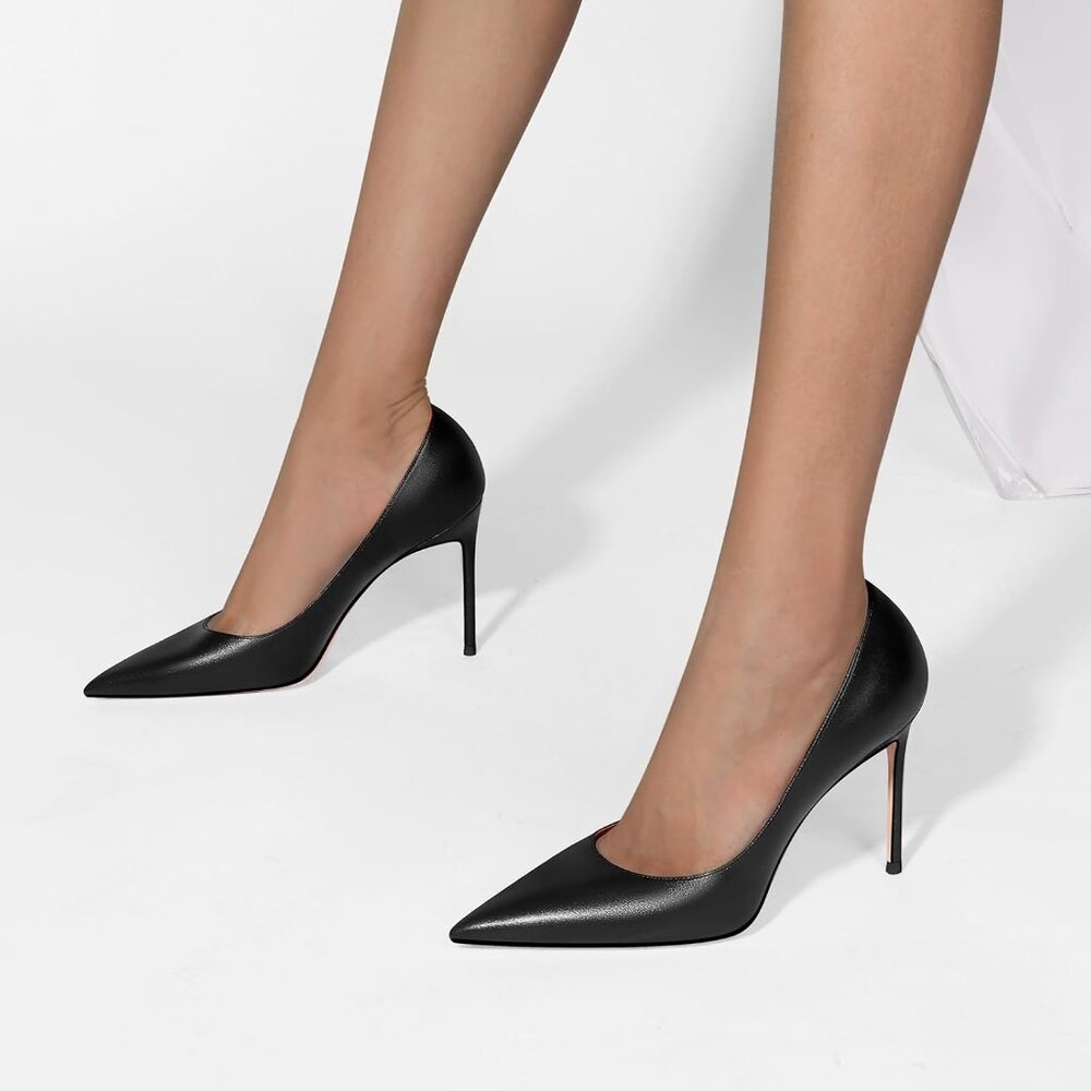 ⚡Women's Black High Heel Pumps Elegant Stiletto Heels with Cushioned Insole - Picture 5 of 8